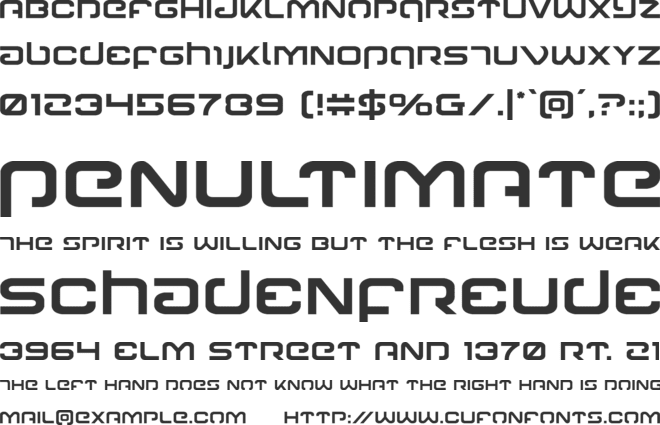 Gunrunner font preview