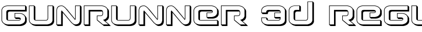 Gunrunner 3D Regular font
