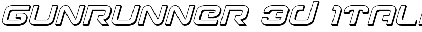 Gunrunner 3D Italic Italic font