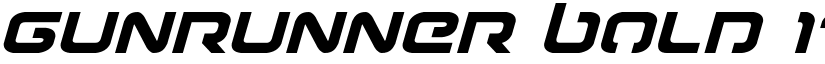 Gunrunner Bold Italic Bold Italic font