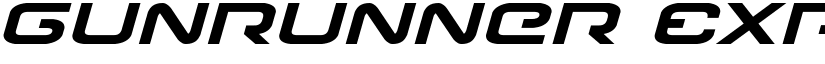 Gunrunner Expanded Italic Expanded Italic font