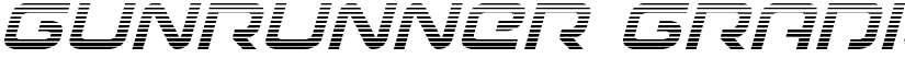 Gunrunner Gradient Italic Italic font