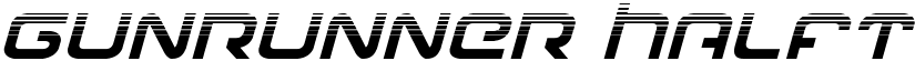 Gunrunner Halftone Italic Halftone Italic font