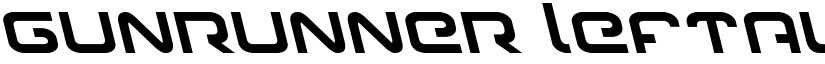 Gunrunner Leftalic Italic font