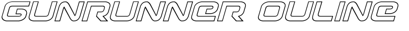 Gunrunner Ouline Italic Ouline Italic font