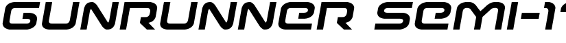 Gunrunner Semi-Italic Semi-Italic font