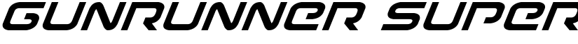 Gunrunner Super-Italic Italic font