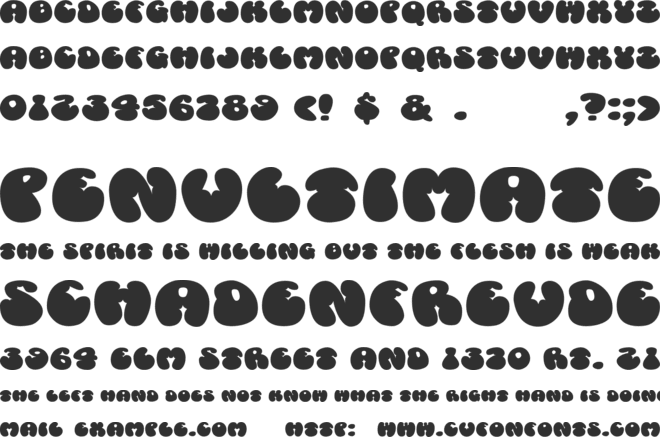 Cosmos Candy font preview