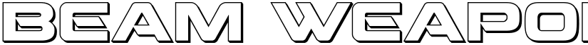 Beam Weapon 3D Regular font