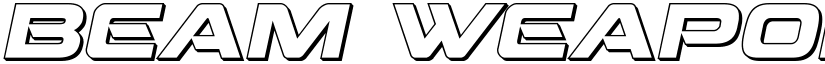 Beam Weapon 3D Italic Italic font