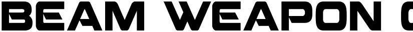 Beam Weapon Condensed Condensed font