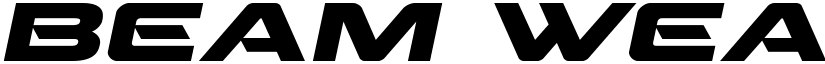 Beam Weapon Expanded Italic Expanded Italic font
