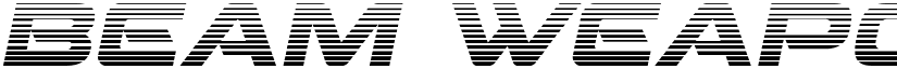 Beam Weapon Gradient Italic Italic font