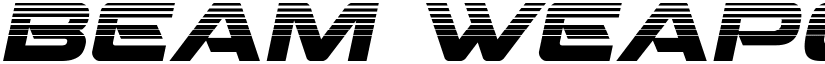 Beam Weapon Halftone Italic Italic font
