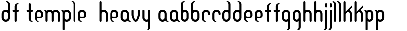 DF Temple  Heavy font