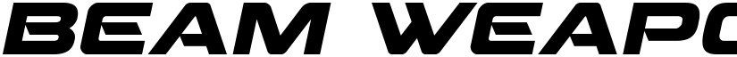 Beam Weapon Italic Italic font