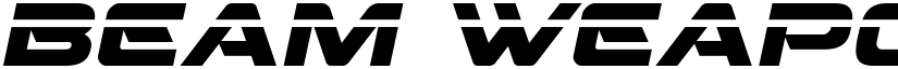 Beam Weapon Laser Italic Italic font
