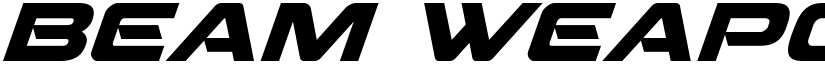 Beam Weapon Super-Italic Italic font