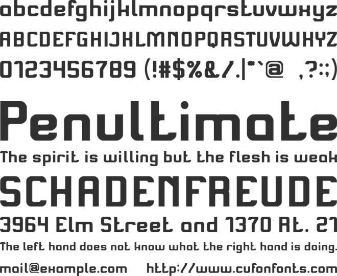 Alive in a Science Fiction font preview