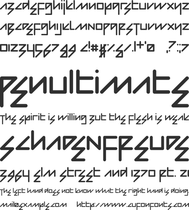 Modern Bohemian font preview