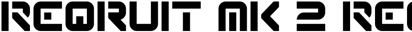 Reqruit Mk 2 Regular font