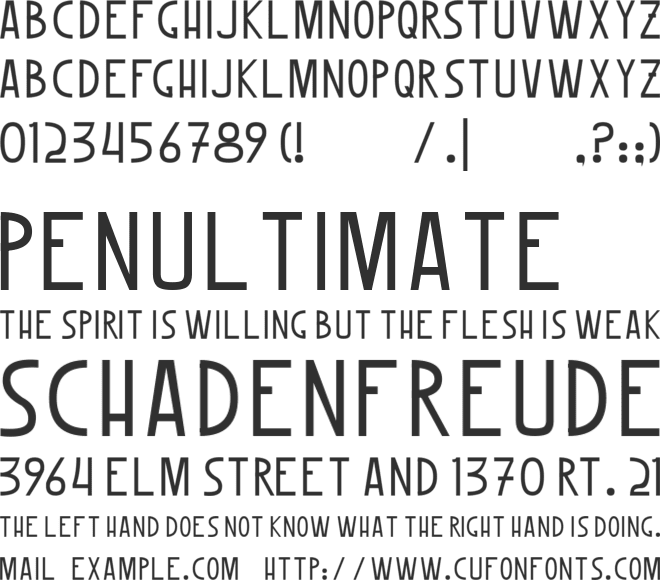 Woomble font preview