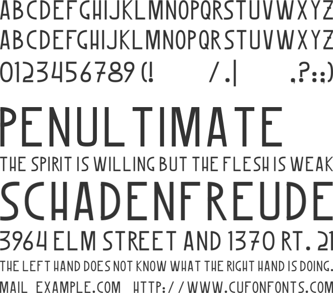Woomble font preview
