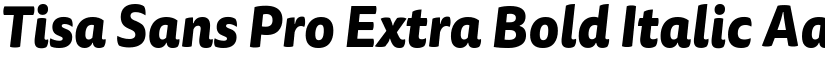 Tisa Sans Pro Extra Bold Italic font