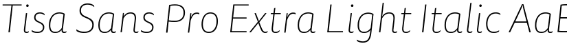 Tisa Sans Pro Extra Light Italic font