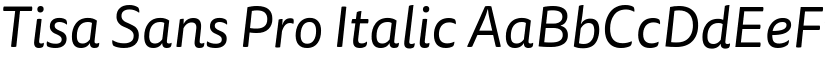 Tisa Sans Pro Italic font