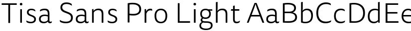 Tisa Sans Pro Light font