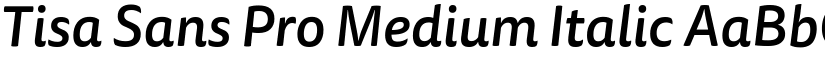 Tisa Sans Pro Medium Italic font