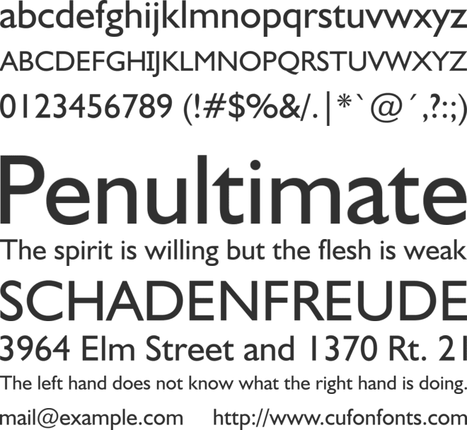 Humanist 522 font preview