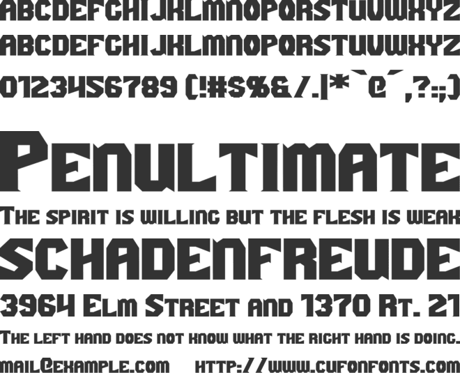 Gaiking Extended font preview