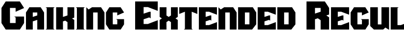 Gaiking Extended Regular font