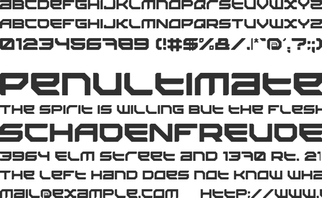 Sector 034 font preview