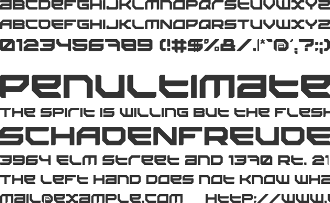 Sector 034 font preview