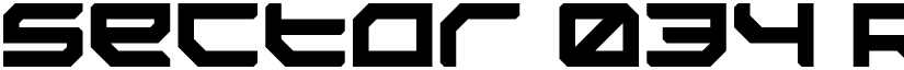 Sector 034 Regular font