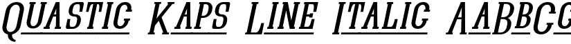 Quastic Kaps Line Italic font