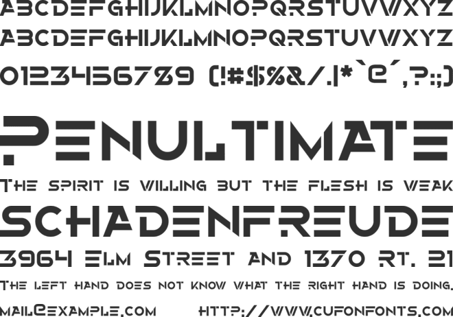 Alternity font preview