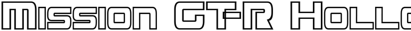 Mission GT-R Hollow Condensed Regular font