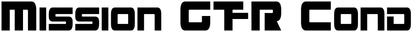 Mission GT-R Condensed Regular font