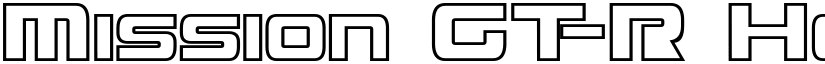 Mission GT-R Hollow Regular font