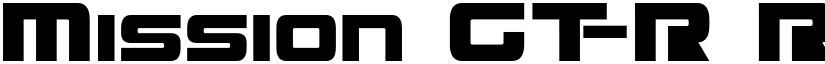 Mission GT-R Regular font
