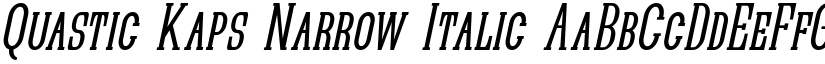 Quastic Kaps Narrow Italic font