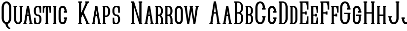 Quastic Kaps Narrow font