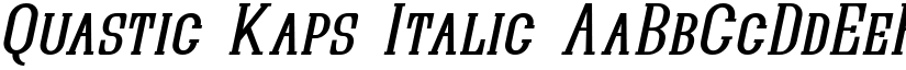 Quastic Kaps Italic font