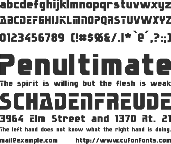 Sternbach font preview