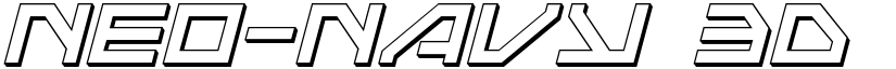 Neo-Navy 3D Italic Italic font