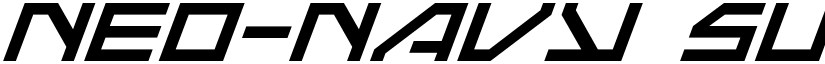 Neo-Navy Super-Italic Italic font
